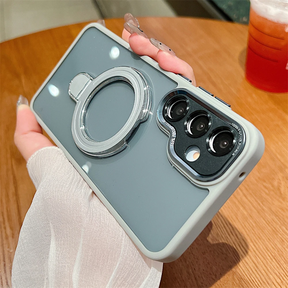 Clear Magnetic Ring Stand Case - Samsung