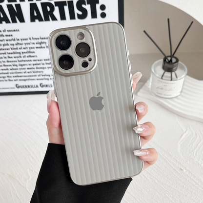Elegant Lens Bracket Stripes Case - iPhone