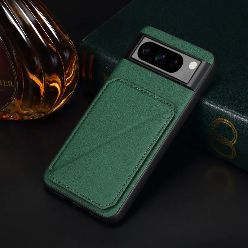 Sleek Card Insert Leather Magnetic Case - Google