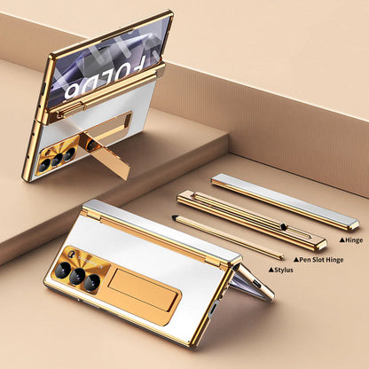 Galaxy Z Fold6 Ingenious Metal Kickstand Case with Pen Holder
