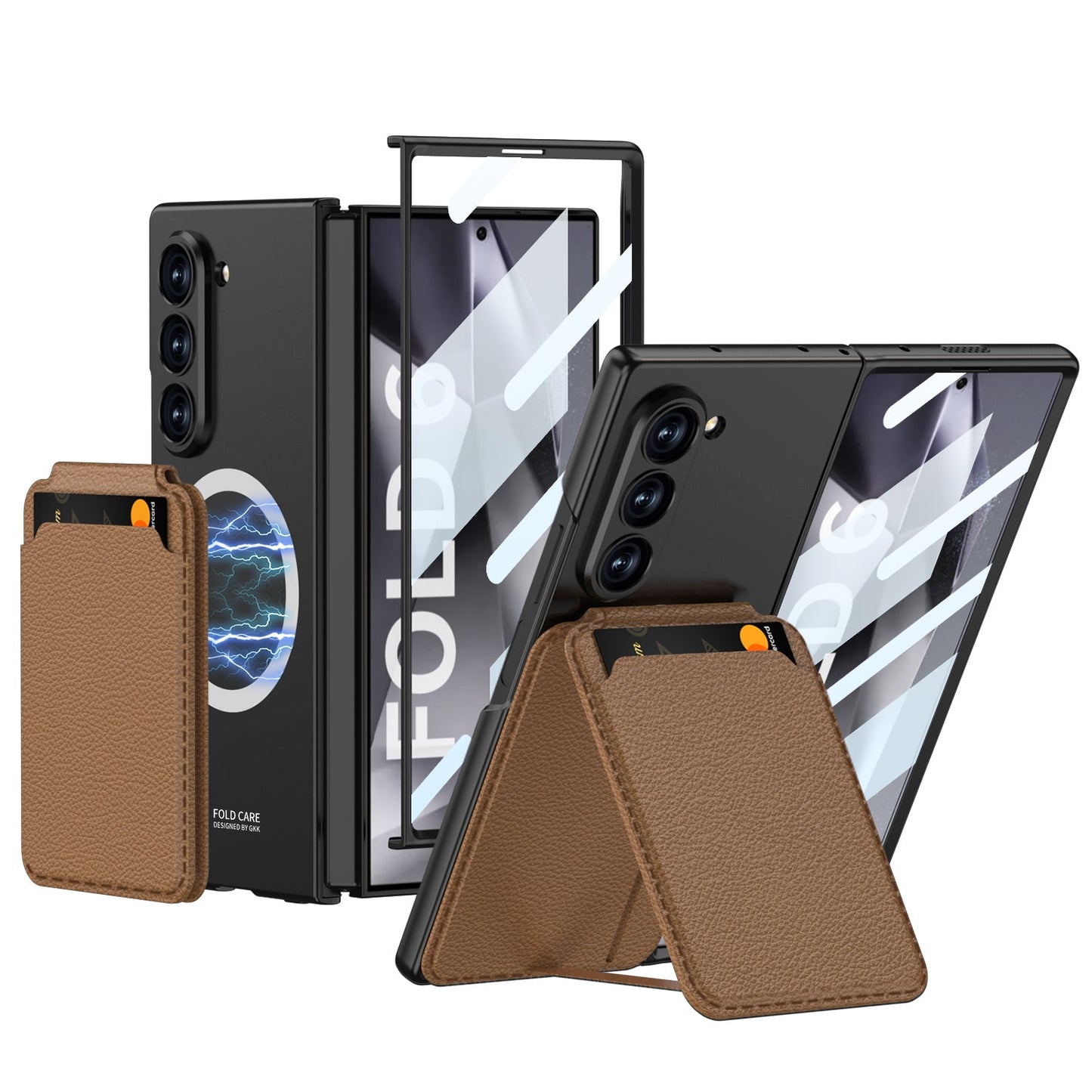 Prestigious Plaid Pattern Leather Case - Samsung
