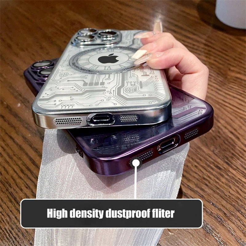 Electric Circuit Design Transparent Case - iPhone
