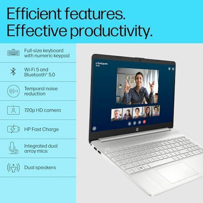 HP Laptop 15,12th Gen Intel Core i3-1215U,15.6 inch(39.6 cm),FHD,Anti-Glare,8 GB DDR4,512 GB SSD,Windows 11,MSO Used