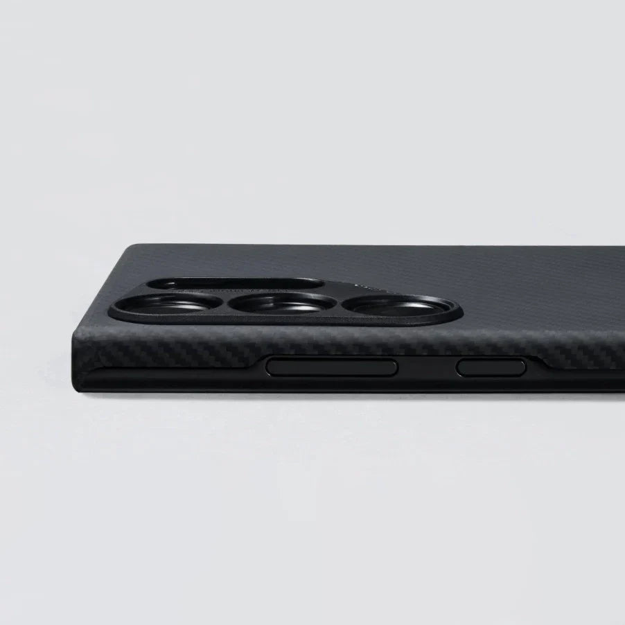 Luxury Metal Lens Carbon Fiber Case - Samsung
