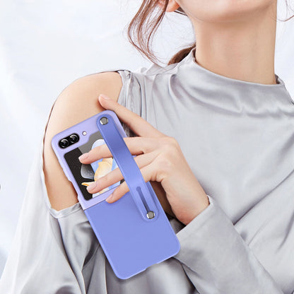 Galaxy Z Flip6 Stylish Wrist Strap Dual-Tone Case
