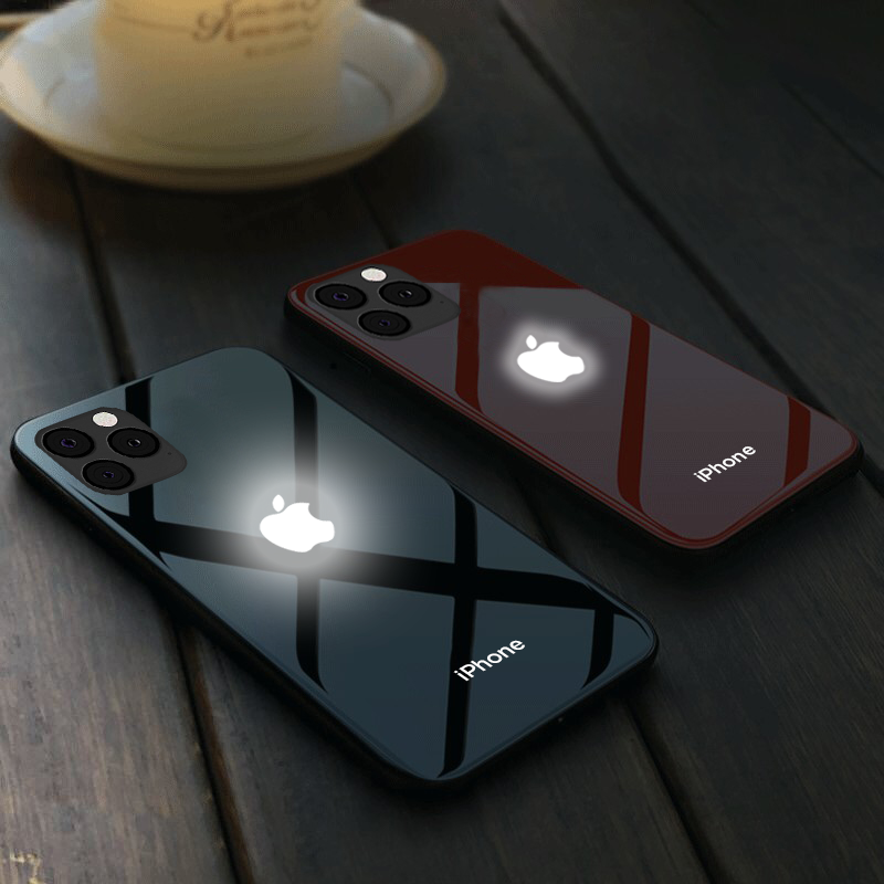 iPhone 11 LED Logo Glass Back Case