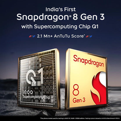iQOO 12 5G (Alpha, 16GB RAM, 512GB Storage) | India's 1st Snapdragon® 8 Gen 3 Mobile Platform | India's only Flagship with 50MP + 50MP + 64MP Camera
