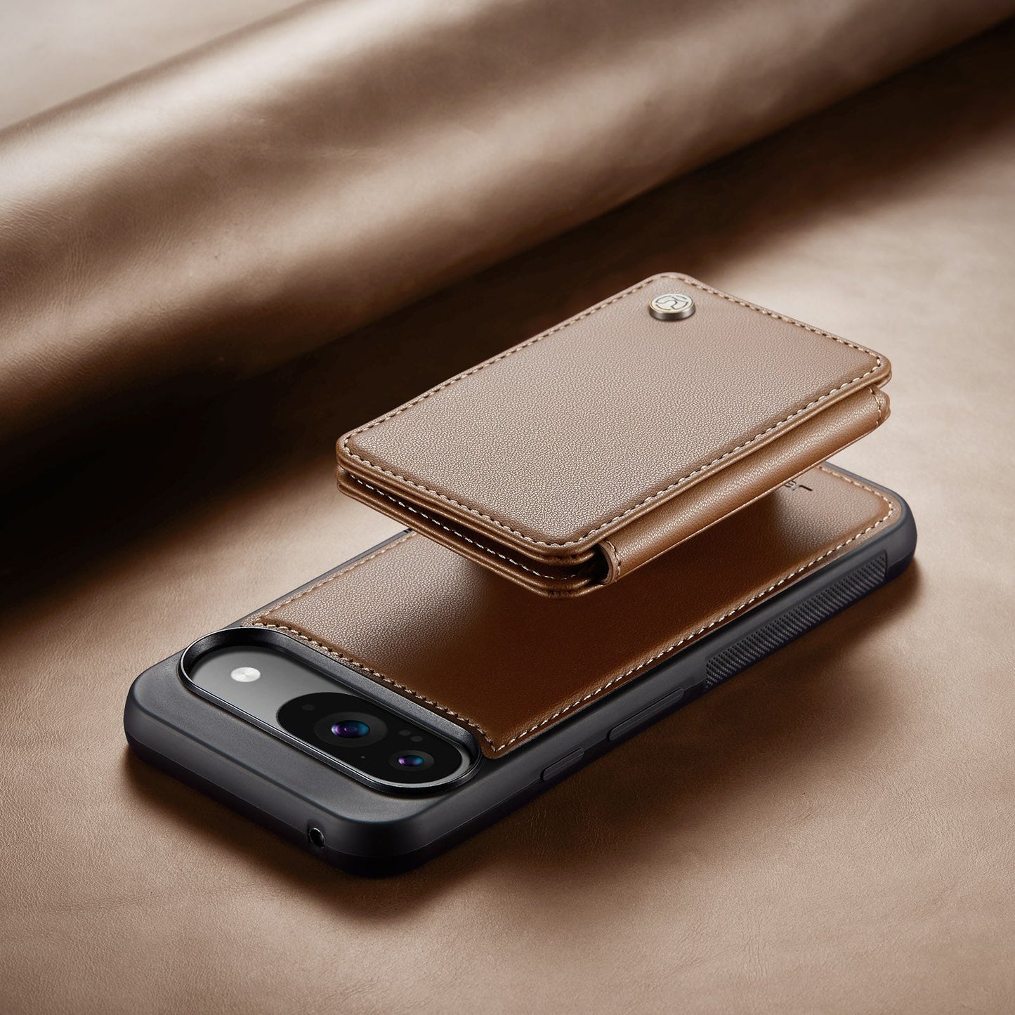 Compact Leather Wallet Case - Google