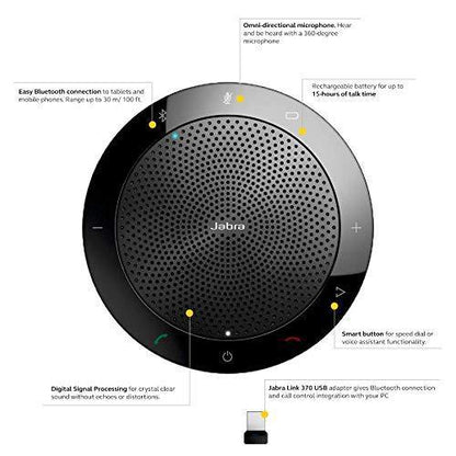 Jabra Speak 510, Bluetooth Speakerphone, MS LYNC Version [7.5 W]