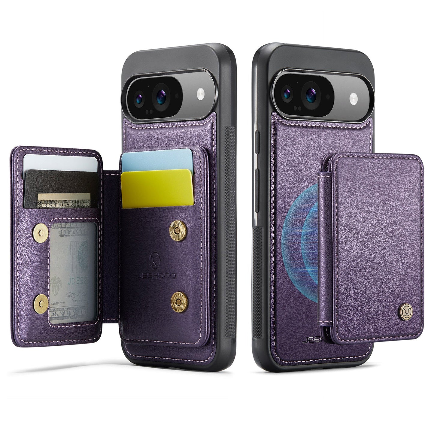 Compact Leather Wallet Case - Google