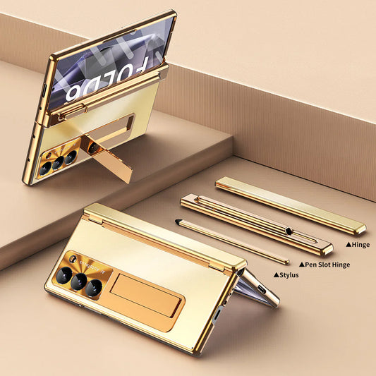 Galaxy Z Fold6 Ingenious Metal Kickstand Case with Pen Holder
