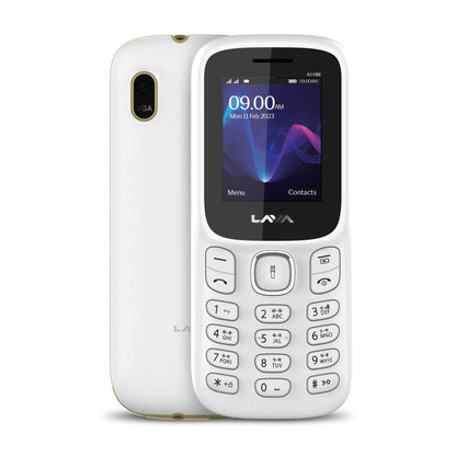 Lava A3 Vibe: Dual Sim Mobile with Vibrant Keypad, 1750mAh Big Battery, and Wireless FM - Perfect for Long-Lasting Performance with 32GB Expandable Memory Slot | White Beige