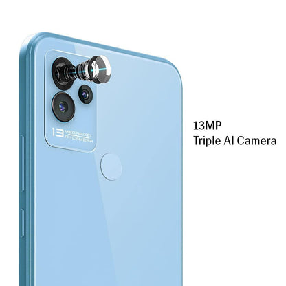 Lava Blaze NXT(Glass Blue, 4GB RAM, 64GB Storage)| 2.3 Ghz Octa Core Helio G37| 13 MP AI Triple Camera |Fingerprint Sensor| 5000 mAh Battery| Upto 7GB Expandable RAM