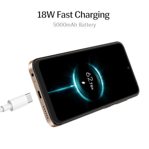 Lava O2 (Royal Gold, 8GB RAM, UFS 2.2 128GB Storage) |AG Glass Back|T616 Octacore Processor|18W Fast Charging|6.5 inch 90Hz Punch Hole Display|50MP AI Dual Camera|Upto 16GB Expandable RAM