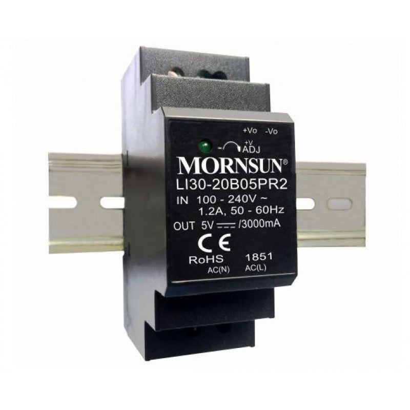 Mornsun LI30-20B05PR2 AC/DC 30W DIN-Rail Power Supply