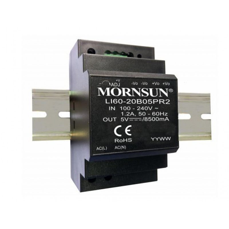 Mornsun LI60-20B12PR2 AC/DC 60W DIN-Rail Power Supply