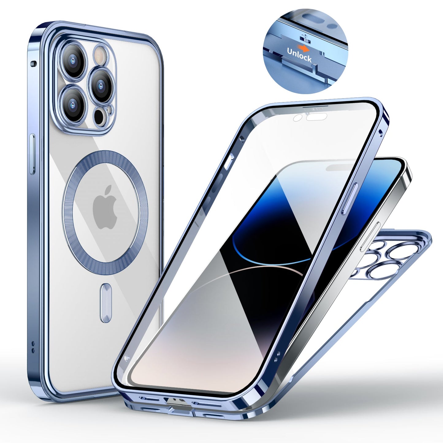Opulent Clarity Dual Magnetic Glass Case - iPhone