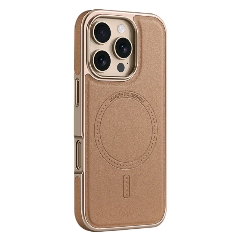 Edge Glow Sleek Electroplated Leather Case - iPhone