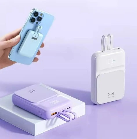 Magnetic 10000 mAh Power Bank with Cable