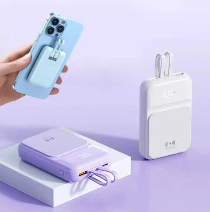 Magnetic 10000 mAh Power Bank with Cable