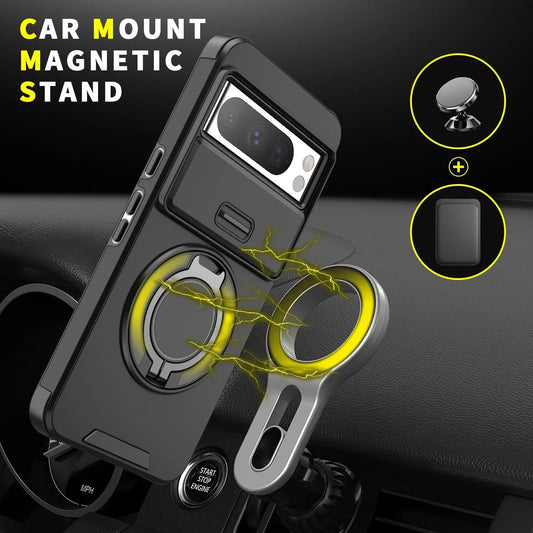 Dual Layer Hybrid Magnetic Ring Stand Case - Google
