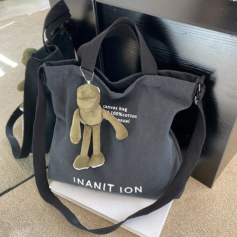 Wash Canvas Thick Handbag