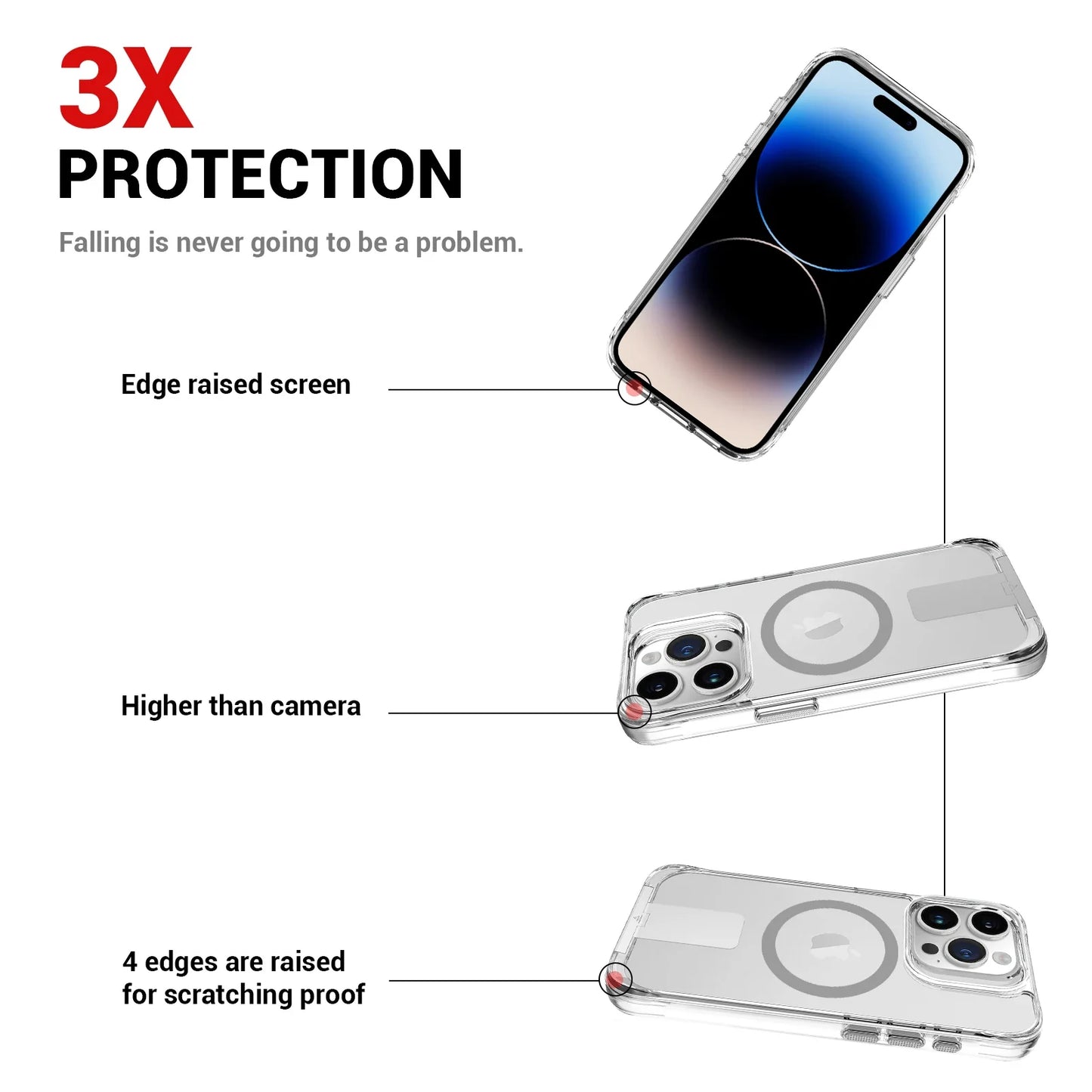 Minimalist Clear MagSafe KickStand Case - iPhone