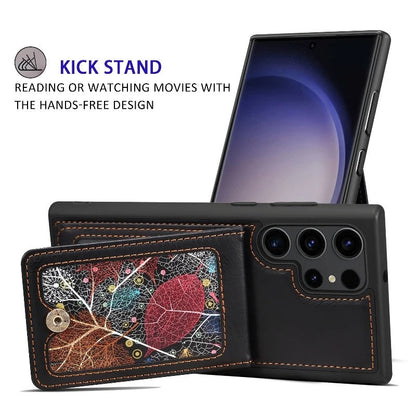 Premium Leather Detachable Strap Wallet Case - Samsung