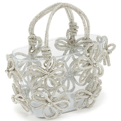 Bloom Rhinestone Pellucid Handbag