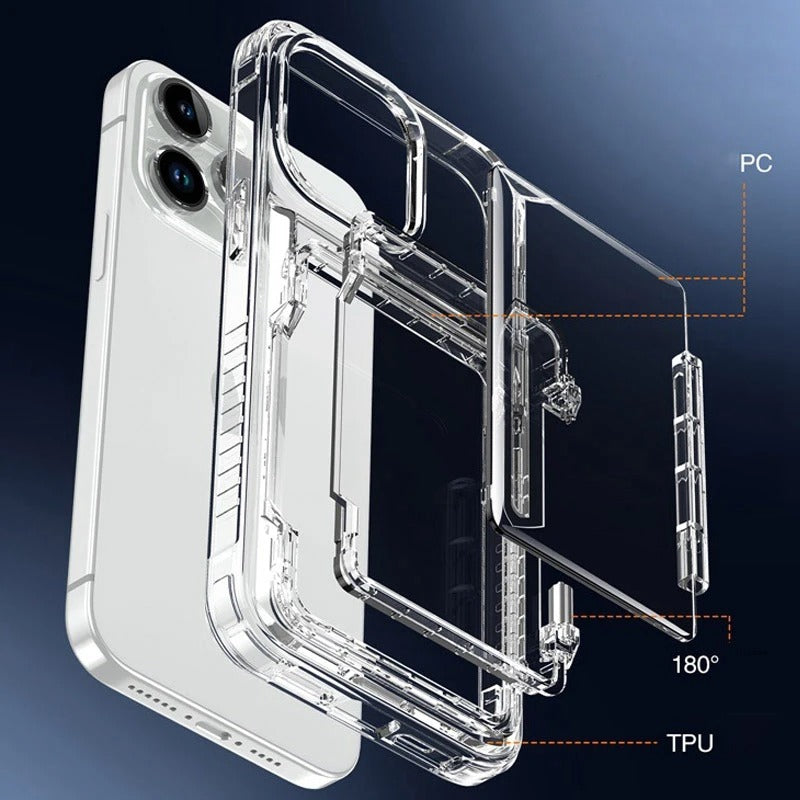 Invisible Crystal Card Holder Case - iPhone
