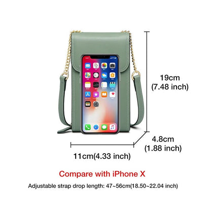 Leather Crossbody Cellphone Bag