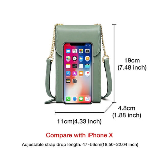 Leather Crossbody Cellphone Bag