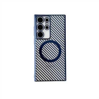 Premium 6D Carbon Fiber Magsafe Case - Samsung