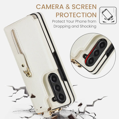 Elegant Ring Leather Wallet Case - Samsung