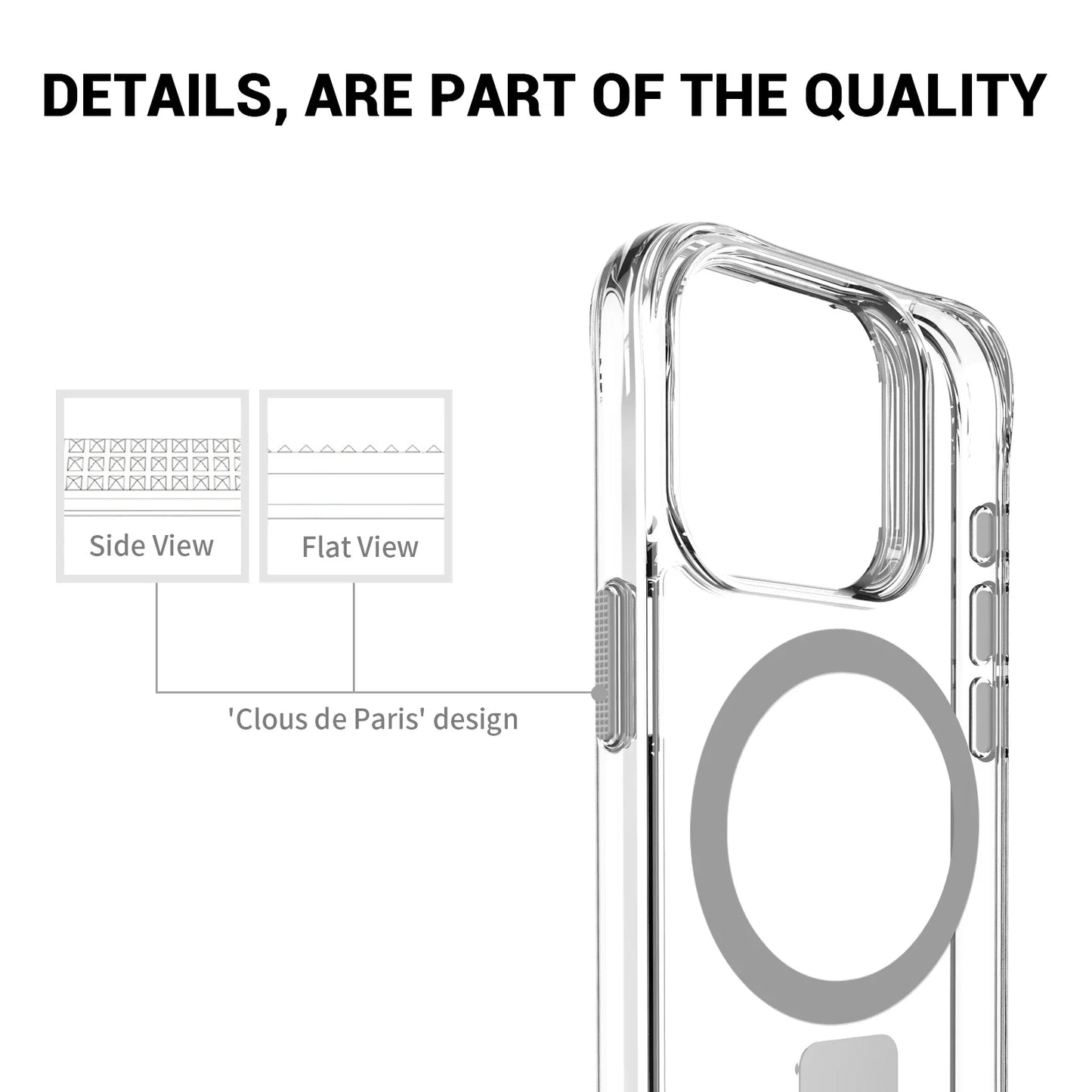 Minimalist Clear MagSafe KickStand Case - iPhone