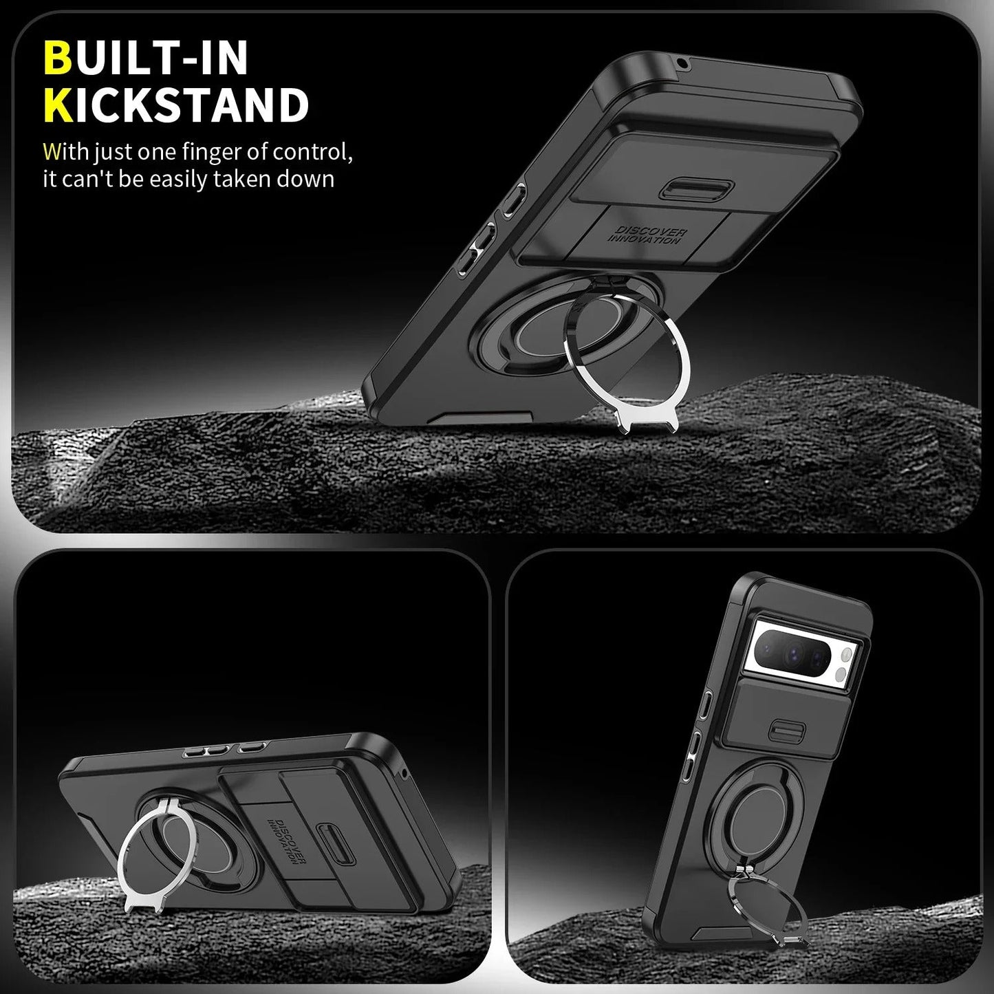 Dual Layer Hybrid Magnetic Ring Stand Case - Google