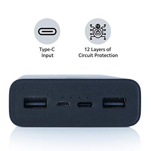MI Power Bank 3i 20000mAh Lithium Polymer 18W Fast Power Delivery Charging | Input- Type C | Micro USB| Triple Output | Black.