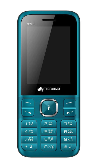 Micromax All-New X778 Sleek & Stylish Design| Dual Sim keypad Mobile with 2.4" Big Screen| Big Battery 2700 mAh Battery & Big Screen | Expandable Storage Upto 16GB | Wireless FM |Blue