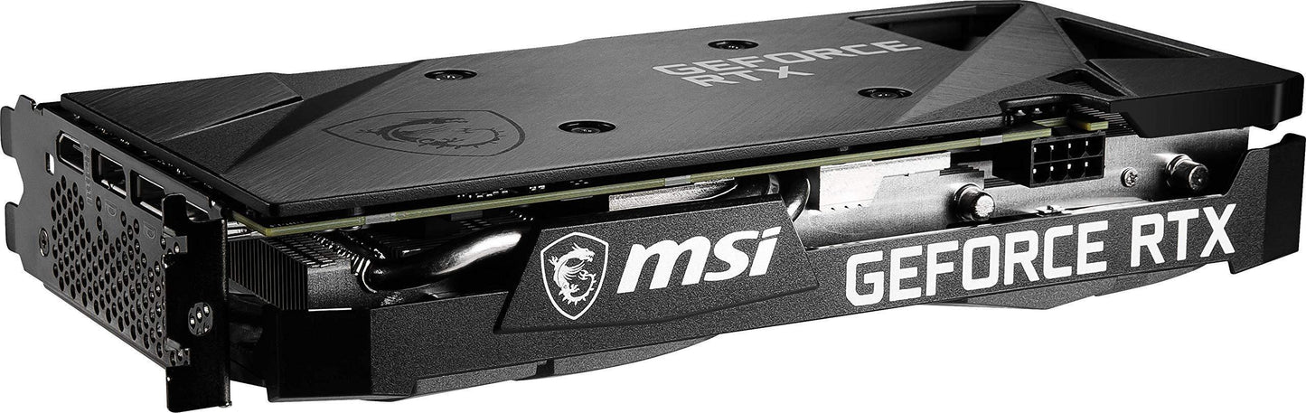 MSI Gaming GeForce RTX 3060 gddr6 pci_e_x16 12GB 15 Gbps GDRR6 192-Bit HDMI/DP PCIe 4 Torx Twin Fan Ampere OC Graphics Card (RTX 3060 Ventus 2X 12G OC), Black Preowned