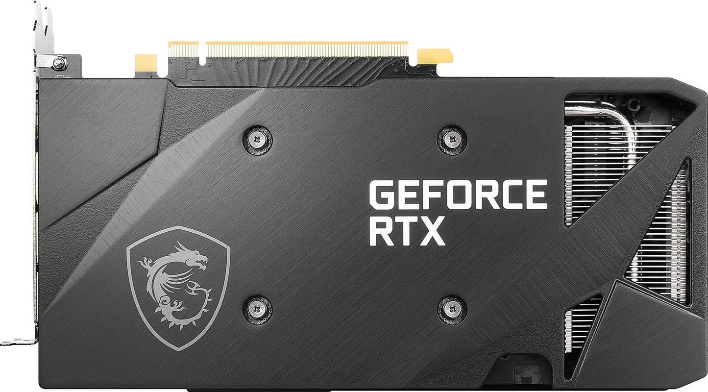 MSI Gaming GeForce RTX 3060 gddr6 pci_e_x16 12GB 15 Gbps GDRR6 192-Bit HDMI/DP PCIe 4 Torx Twin Fan Ampere OC Graphics Card (RTX 3060 Ventus 2X 12G OC), Black Preowned