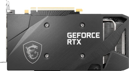 MSI Gaming GeForce RTX 3060 gddr6 pci_e_x16 12GB 15 Gbps GDRR6 192-Bit HDMI/DP PCIe 4 Torx Twin Fan Ampere OC Graphics Card (RTX 3060 Ventus 2X 12G OC), Black Preowned