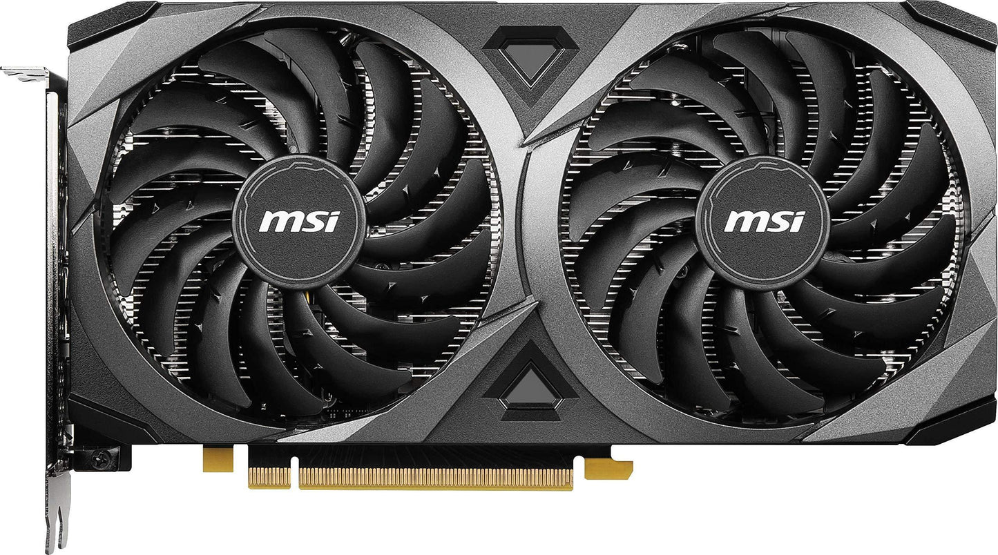 MSI Gaming GeForce RTX 3060 gddr6 pci_e_x16 12GB 15 Gbps GDRR6 192-Bit HDMI/DP PCIe 4 Torx Twin Fan Ampere OC Graphics Card (RTX 3060 Ventus 2X 12G OC), Black Preowned