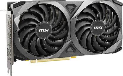 MSI Gaming GeForce RTX 3060 gddr6 pci_e_x16 12GB 15 Gbps GDRR6 192-Bit HDMI/DP PCIe 4 Torx Twin Fan Ampere OC Graphics Card (RTX 3060 Ventus 2X 12G OC), Black Preowned