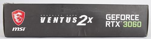 MSI Gaming GeForce RTX 3060 gddr6 pci_e_x16 12GB 15 Gbps GDRR6 192-Bit HDMI/DP PCIe 4 Torx Twin Fan Ampere OC Graphics Card (RTX 3060 Ventus 2X 12G OC), Black Preowned
