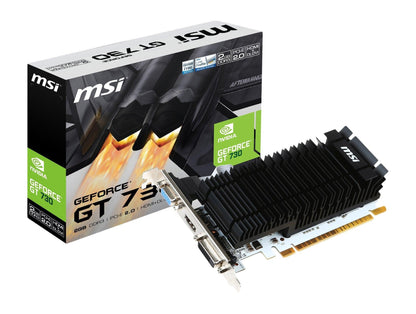 MSI GeForce ddr3_sdram GT 730 Kepler pci_e DDR3 2GB OC Low Profile DirectX 12 (N730K-2GD3H/LP)