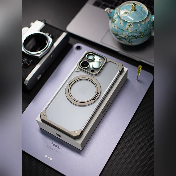 Assembled Magnetic Fulcrum Bracket Case - iPhone