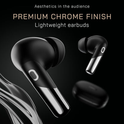 Noise Newly Launched Buds Xero Truly Wireless in-Ear Earbuds with Adaptive Hybrid ANC (Upto 50dB), in-Ear Detection, Sound+ Algorithm, 12.4MM Driver, 50H Playtime, BT v5.3(Chrome Black)