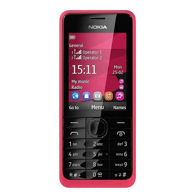 Nokia 301 3G GSM 2.4 Inch 2MP Camera Dual Sim Refurbished