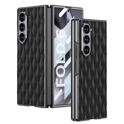 Galaxy Z Fold6 Luxury Diamond Plating Leather Case