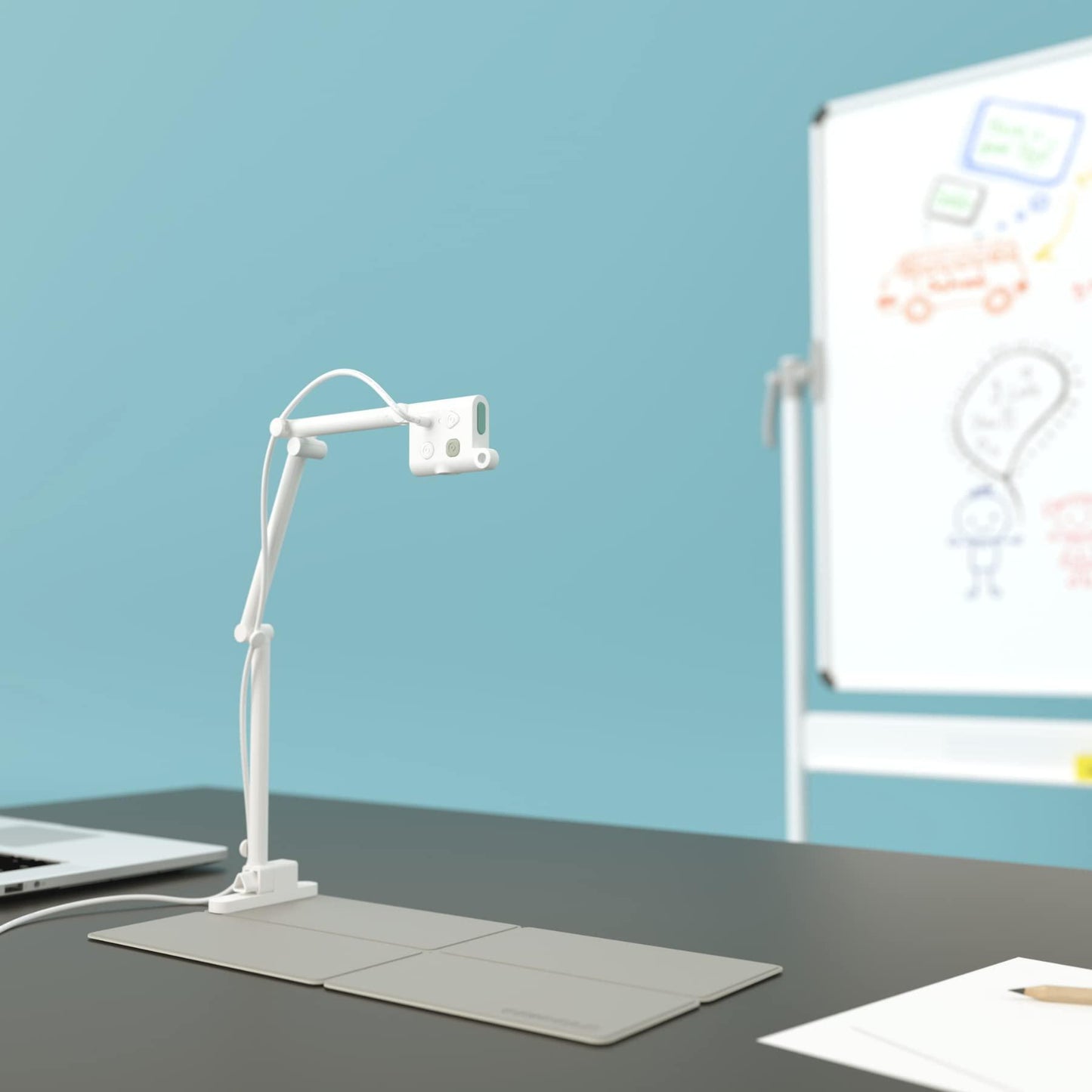 OKIOLABS OKIOCAM S USB 2-in-1 Webcam and Document Camera for Distance Learning Video Conferencing Remote Working Stop Motion Time Lapse Overhead Video Recording Super High Definition 1440p
